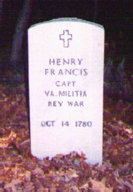 Henry Francis grave marker